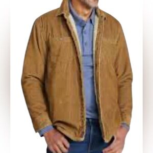 L.L. Bean NWT Tan Corduroy Button-Up Men's 1912 Heritage Lined Shirt Jac SizeXXL